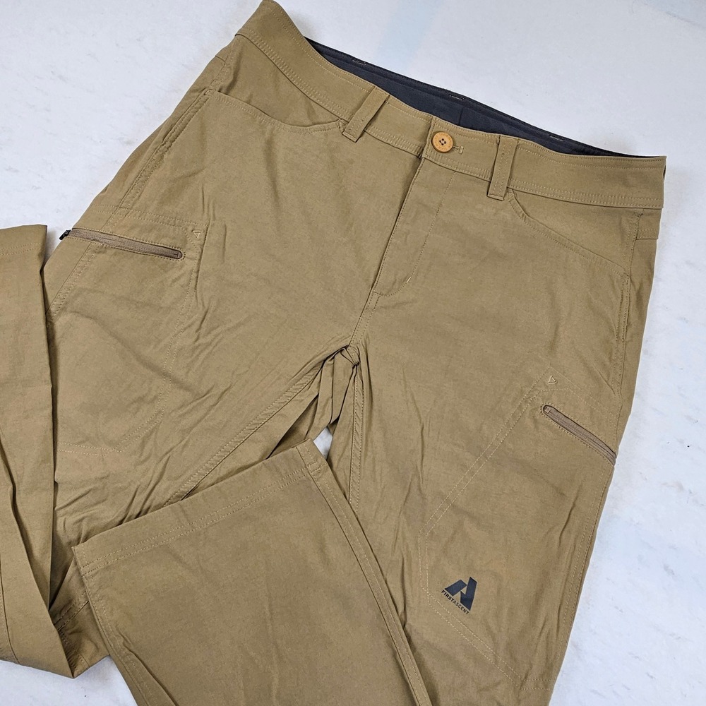 Eddie Bauer First Ascent Guide Pro Pants Mens 36x30 Tan Hiking Outdoor Cargo